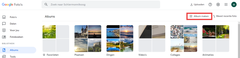 google fotos album toevoegen